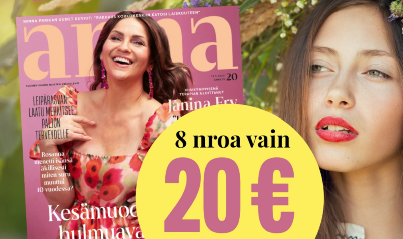 Anna-lehti nyt kesähintaan vain 20 €